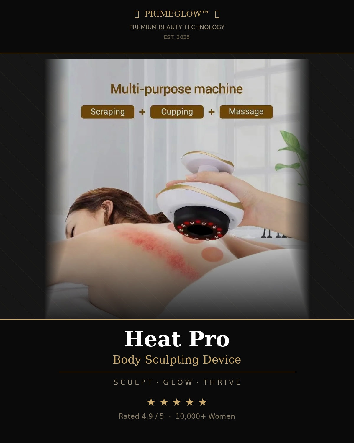 PrimeGlow™ Heat Pro — Electric Body Sculpting & Anti-Cellulite Massager