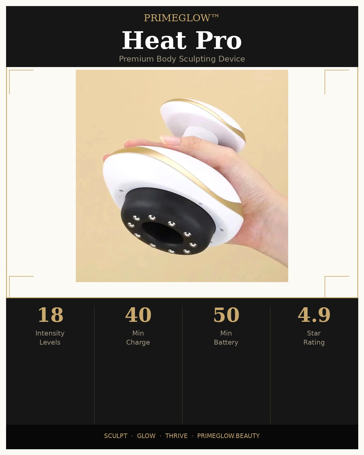 PrimeGlow™ Heat Pro — Electric Body Sculpting & Anti-Cellulite Massager