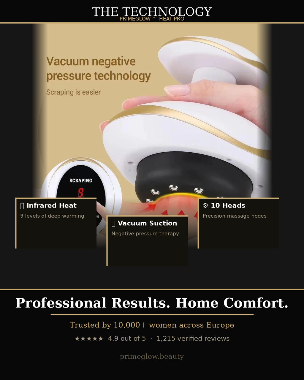 PrimeGlow™ Heat Pro — Electric Body Sculpting & Anti-Cellulite Massager